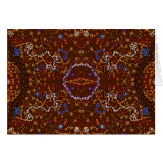 Australian Aborigine Walkabout with Animal Tracks (Front Horizontal)