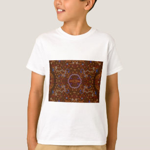 Australian Aborigine Walkabout with Animal Tracks T-Shirt