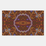 Australian Aborigines Walkabout with Animal Tracks Rectangular Sticker