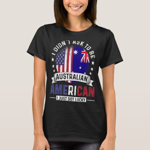 Australian American Countries Flags Pride Australi T_Shirt
