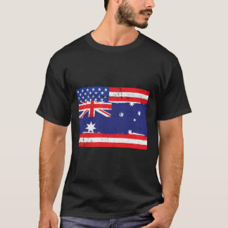 Australian American Flag Distressed T-Shirt