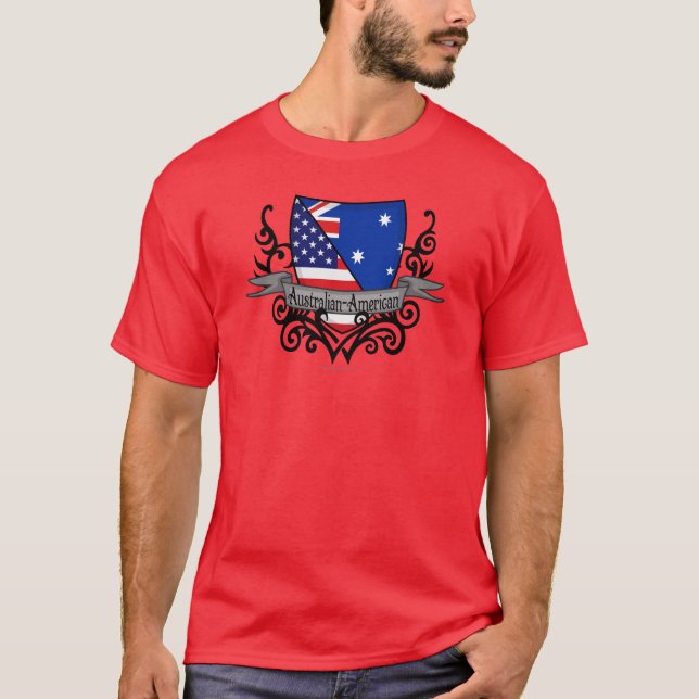Australian-American Shield Flag T-Shirt (Front)