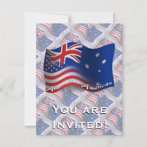 Australian-American Waving Flag Invite