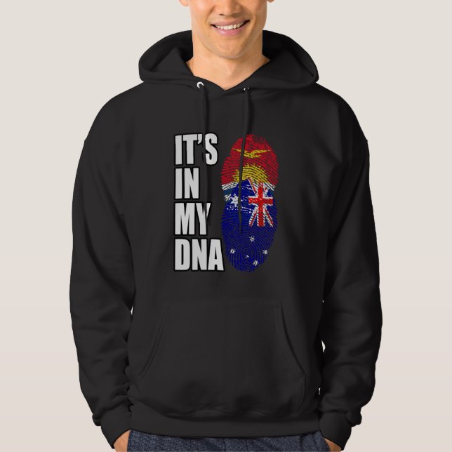 Australian And Kiribati Mix DNA Heritage Flag Hoodie (Front)