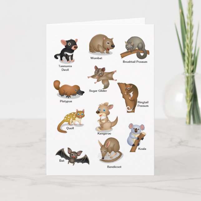 Australian Animal Greeting Card (Front)