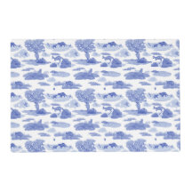 Australian Animal Toile Placemat (Cobalt Blue)
