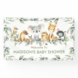 Australian Animals Birthday Baby Welcome Backdrop Banner