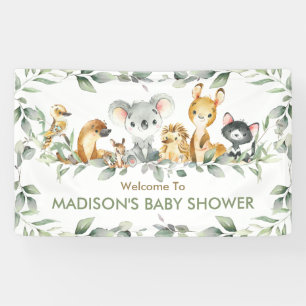 Australian Animals Birthday Baby Welcome Backdrop Banner
