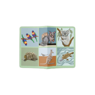 Australian animals childrens passport holder
