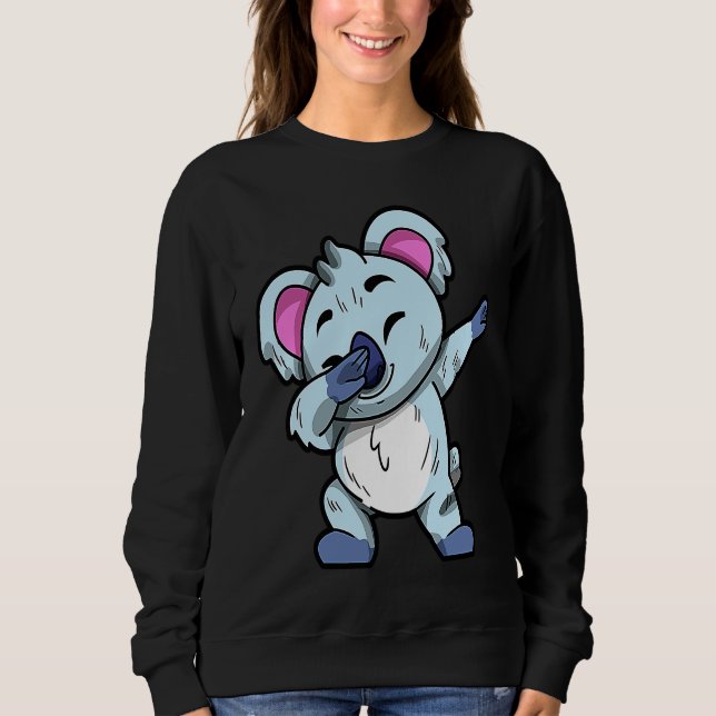 Australian Animals Cute Dabbing Koala Bear Sweatshirt (Front)