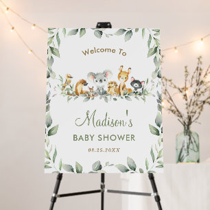 Australian Animals Greenery Baby Shower Welcome Foam Board