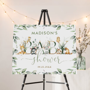 Australian Animals Greenery Baby Shower Welcome Foam Board
