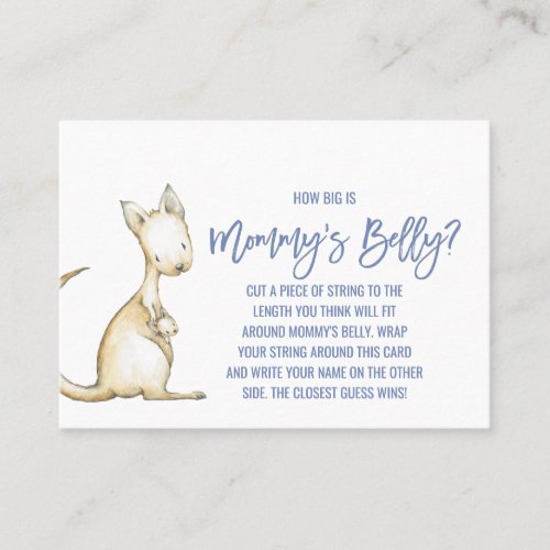 Australian Animals  How Big Is Mommys Belly Game Calling Card