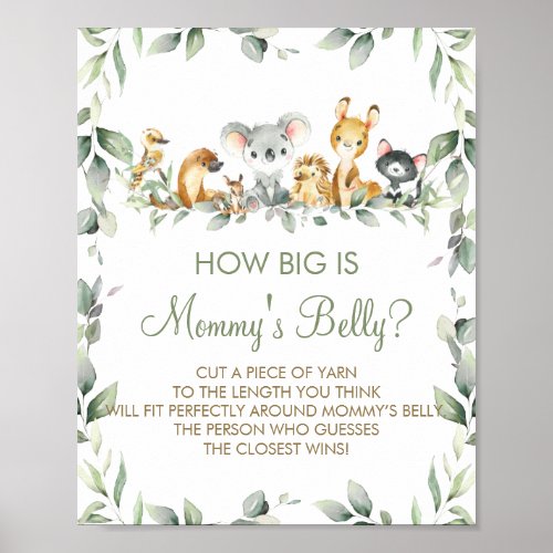 Australian Animals How Big is Mommys Belly Game  Poster