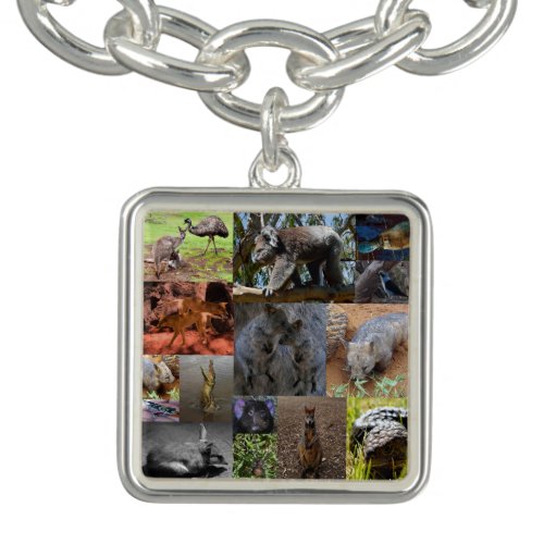 Australian Animals Photo Collage Charm Bracelet