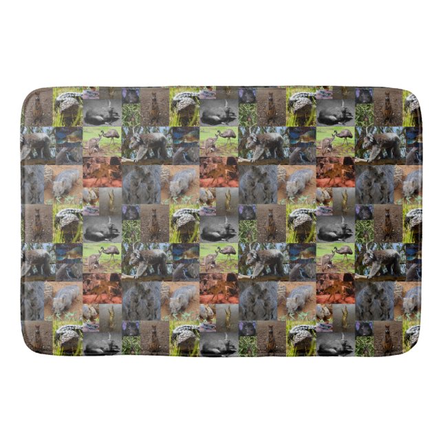 Australian Animals Photo Collage, Foam Bathmat (Front)