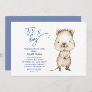 Australian Animals Quokka It's A Boy Baby Shower Invitation