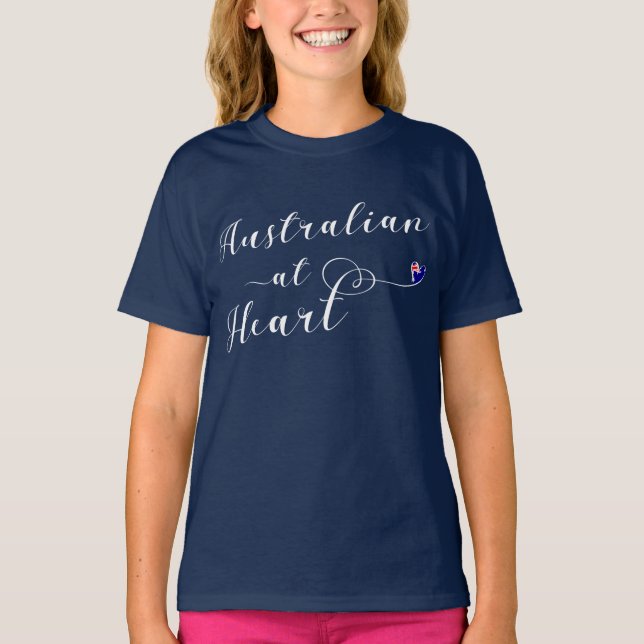 Australian At Heart Tee Shirt, Aus (Front)