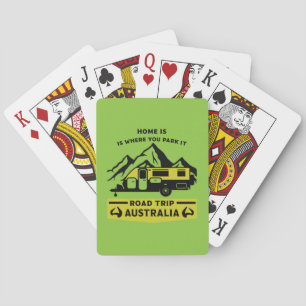 Australian Aussie Caravan Caravanning Summer Poker Cards