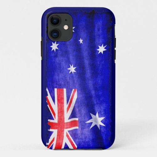 Australian Aussie Flag Downunder Patriotic Flag iPhone 11 Case