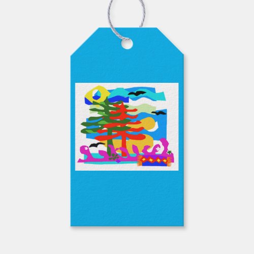 Australian BEACHES _ Sun  Surf _ Blue Gift Tags