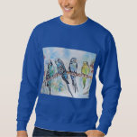 Australian Birds Budgie Watercolor Art Key Ring Sweatshirt<br><div class="desc">Australian Birds Budgie Watercolor Art Key Ring. This glorious keyring would make a great gift for anyone. Designed by me from one of my original macaw watercolors. Especially lovely to have such a useful bright and happy gift!</div>