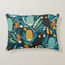 Australian Black Cockatoo & Banksia Native Floral