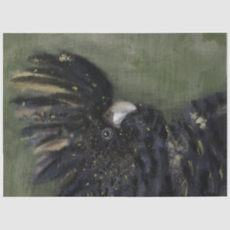 Australian Black Cockatoo Decoupage paper 