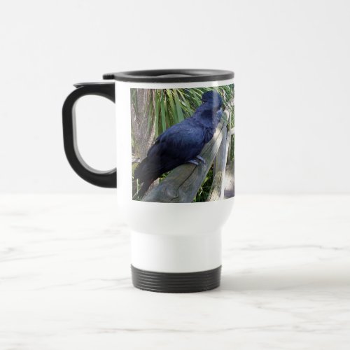 Australian Black Parrot Travel Mug