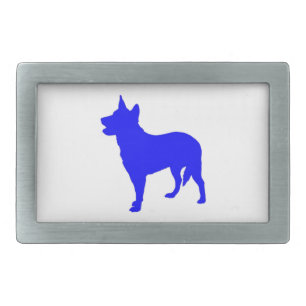 Australian Blue Heeler Rectangular Belt Buckle