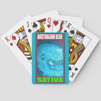 AUSTRALIAN BLUE SATIVA POKER CARDS