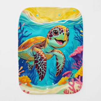 Australian Boho Turtle Burp Cloth | Sunny