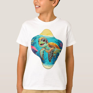 Australian Boho Turtle - Sunny Splash T-Shirt