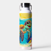 Australian Boho Turtle Water Bottle | Sunny