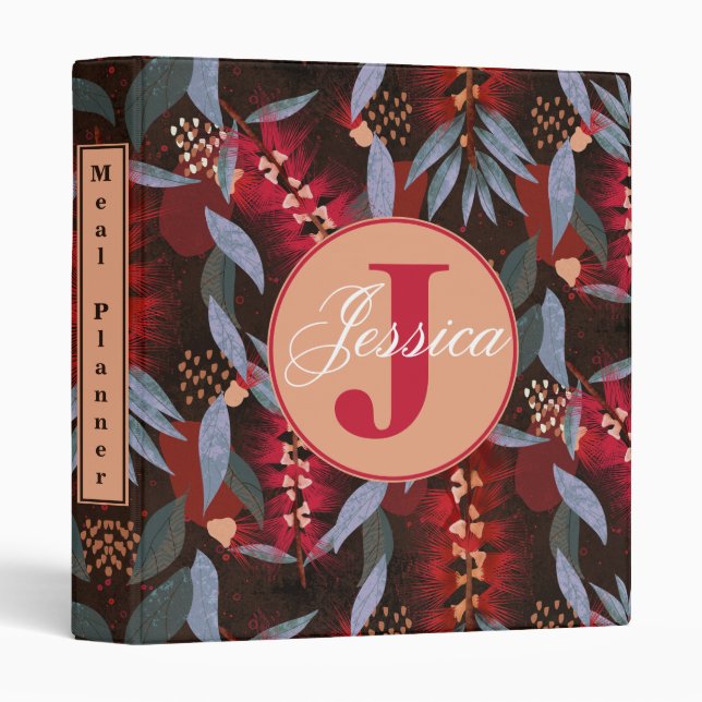 Australian Bottlebrush red 3 Ring Binder (Front/Spine)