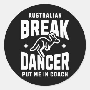 Australian Break Dance Team 2024 Breakdancer Meme Classic Round Sticker