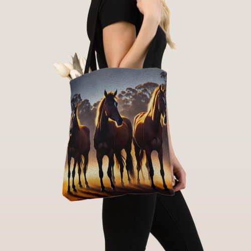 Australian Brumbies Oil Paint Tote Bag
