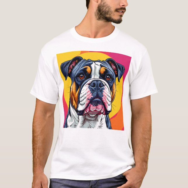 Australian Bulldog dog T-Shirt (Front)