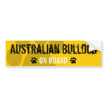 Australian Bulldog on Board Bumper Sticker