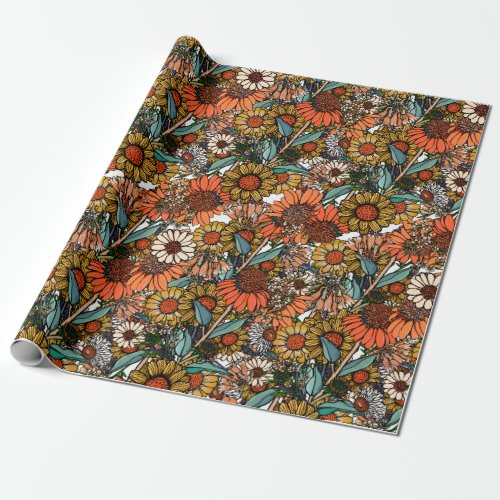 Australian Bush Wildflower Garden Wrapping Paper