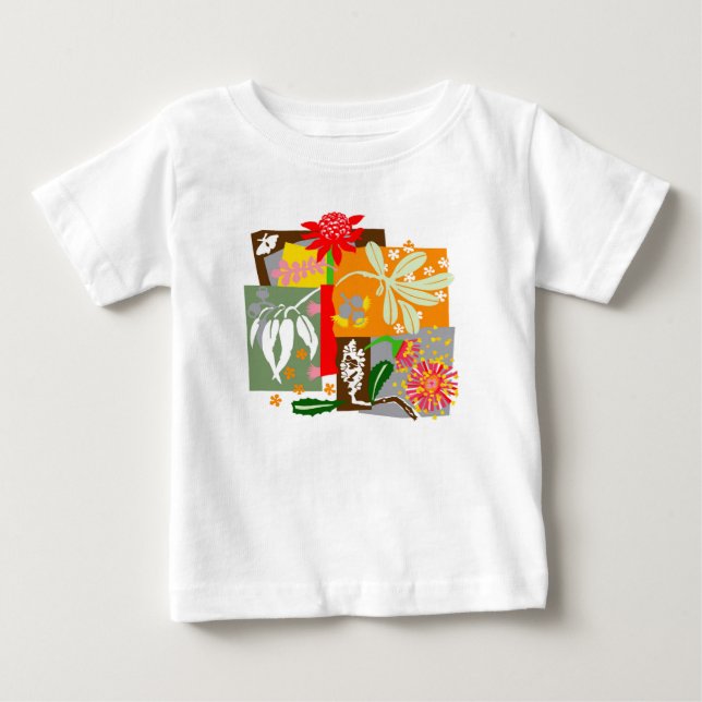 Australian BUSHLAND native flora - Baby T-Shirt (Front)