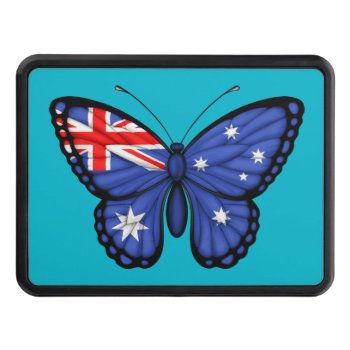 Australian Butterfly Flag Trailer Hitch Cover by JeffBartels at Zazzle