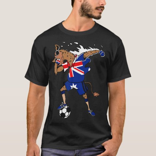Australian Camel Australia Flag Soccer Football Pl T_Shirt
