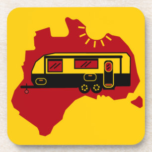 Australian Caravan Camping Beverage Coaster