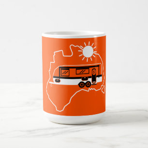 Australian Caravan Camping Color Morph Mug