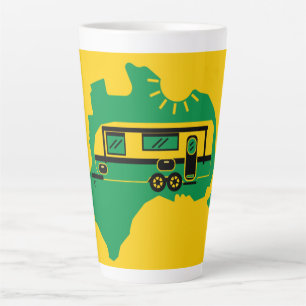 Australian Caravan Camping Latte Mug