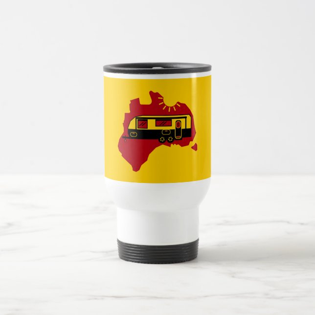 Australian Caravan Camping    Travel Mug (Center)