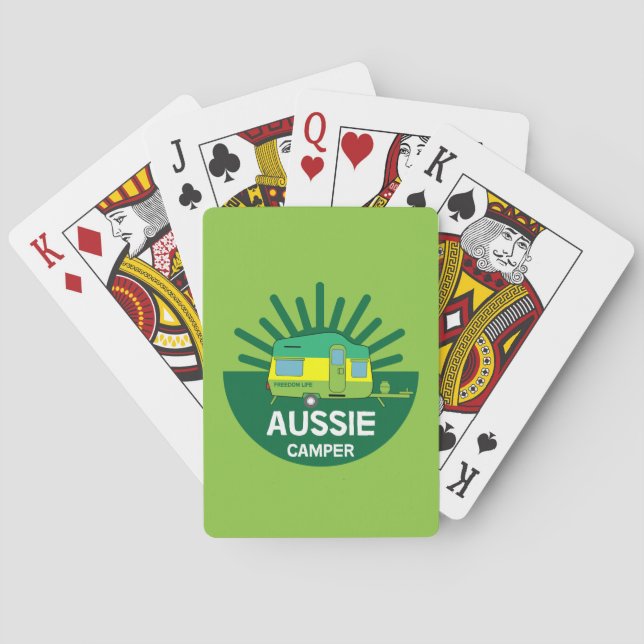 Australian Caravanning | Aussie Caravaner | Camp T Poker Cards (Back)