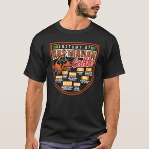 Australian Cattle Anatomy Blue Heeler Breeders T-Shirt