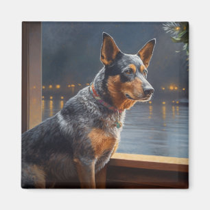 Australian Cattle Christmas Cruise Pawsome Holiday Magnet